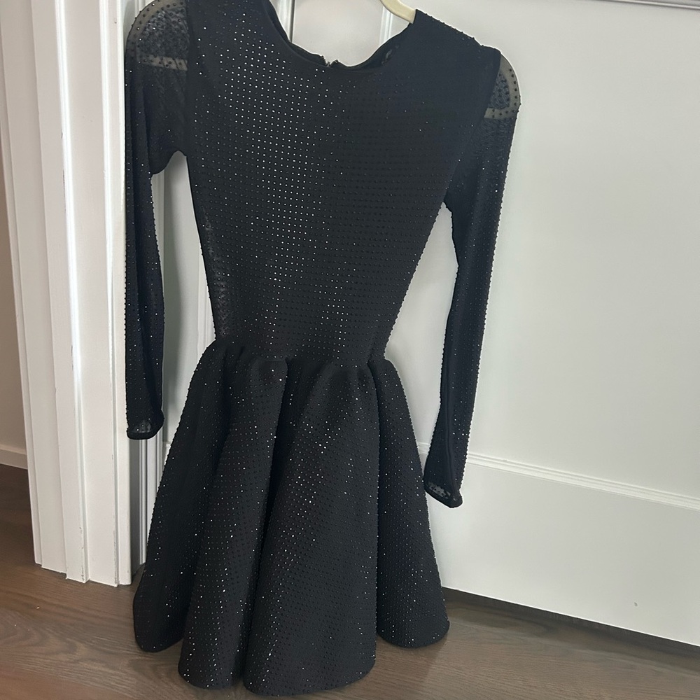 Mane black beaded dress size 34 (xs) NWT